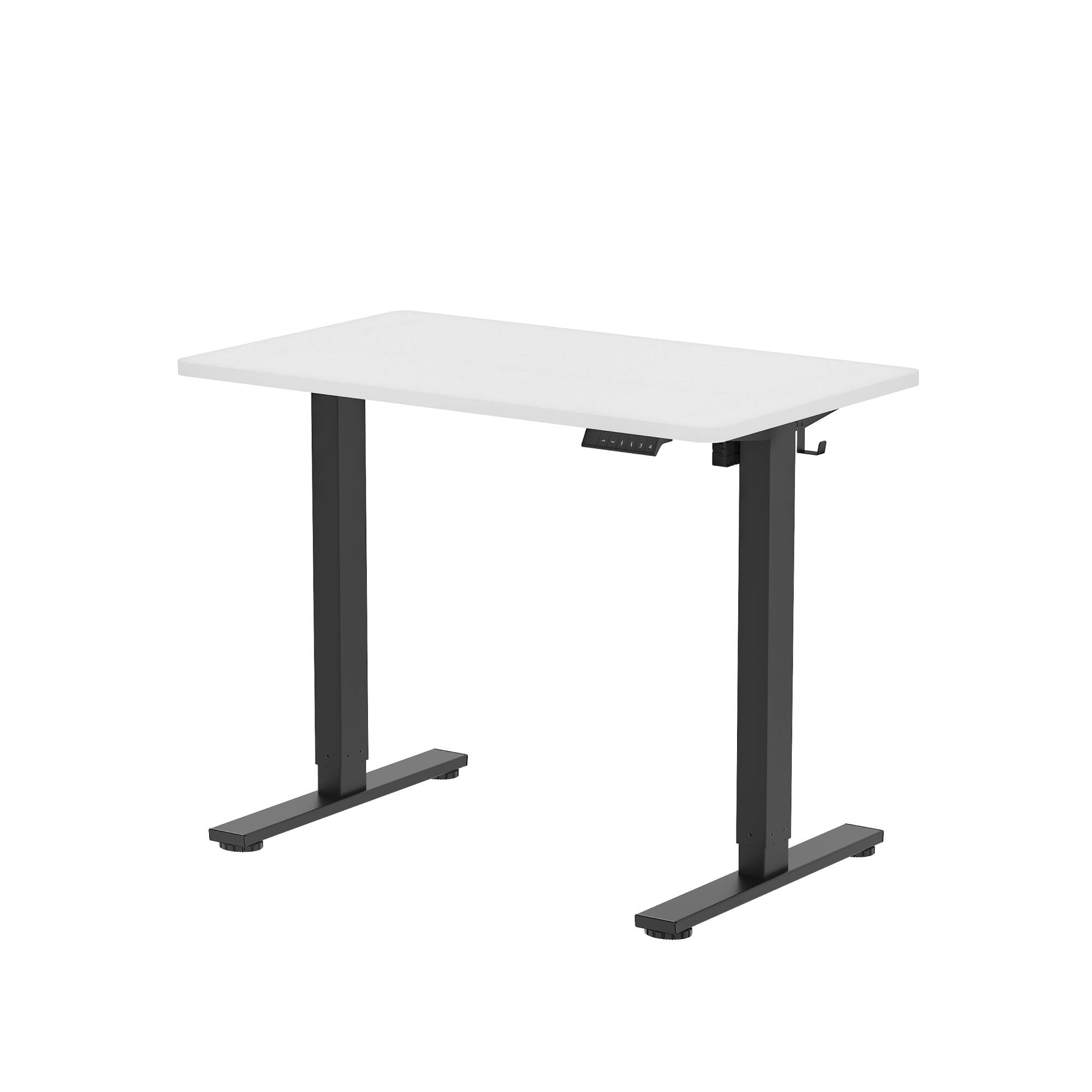 Angle. FlexiSpot - FlexiSpot E2 40''W Electric Adjustable Standing Desk Chipboard, White/Black - White.