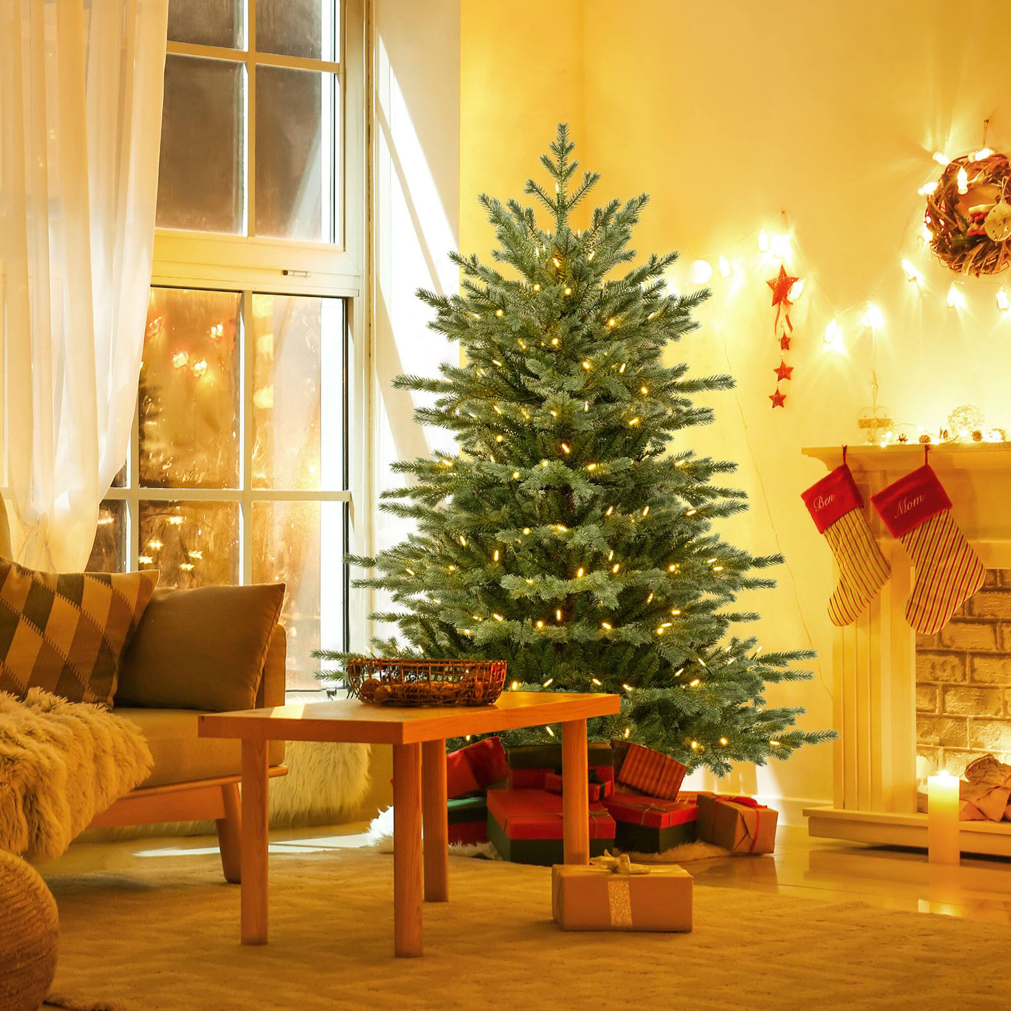 The text on the image reads:

- "Ben"
- "Mom"
- "Mom"