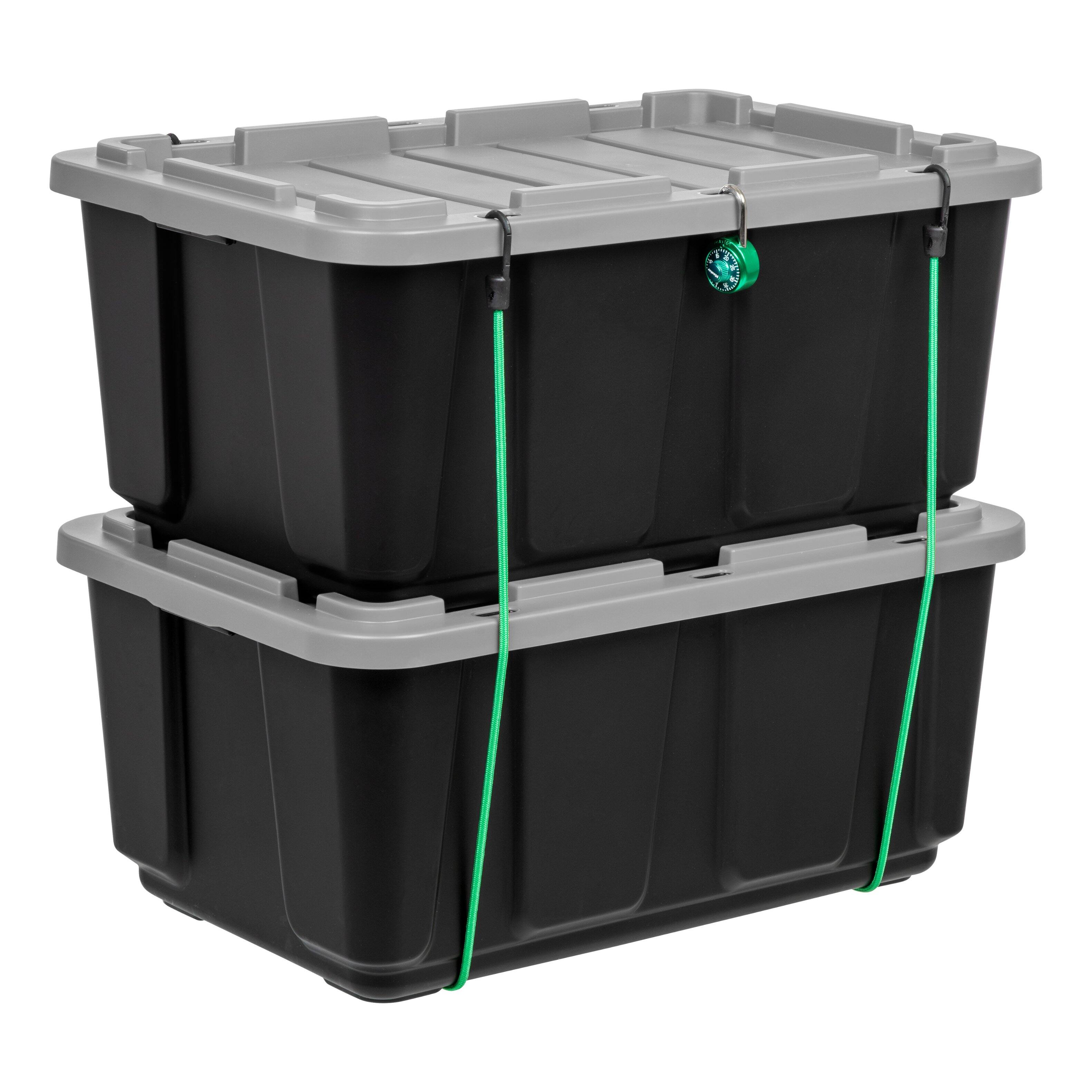IRIS USA 27Gal/108Qt Large All Weather Heavy Duty Stackable Storage ...