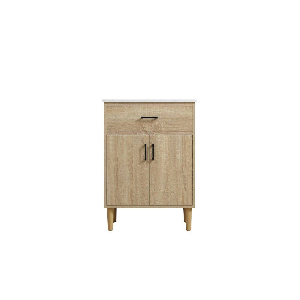 Alt View 3. Elegant Kitchen and Bath - Chandler 24 Inch Single Bathroom Vanity In Mango Wood - Mango Wood.