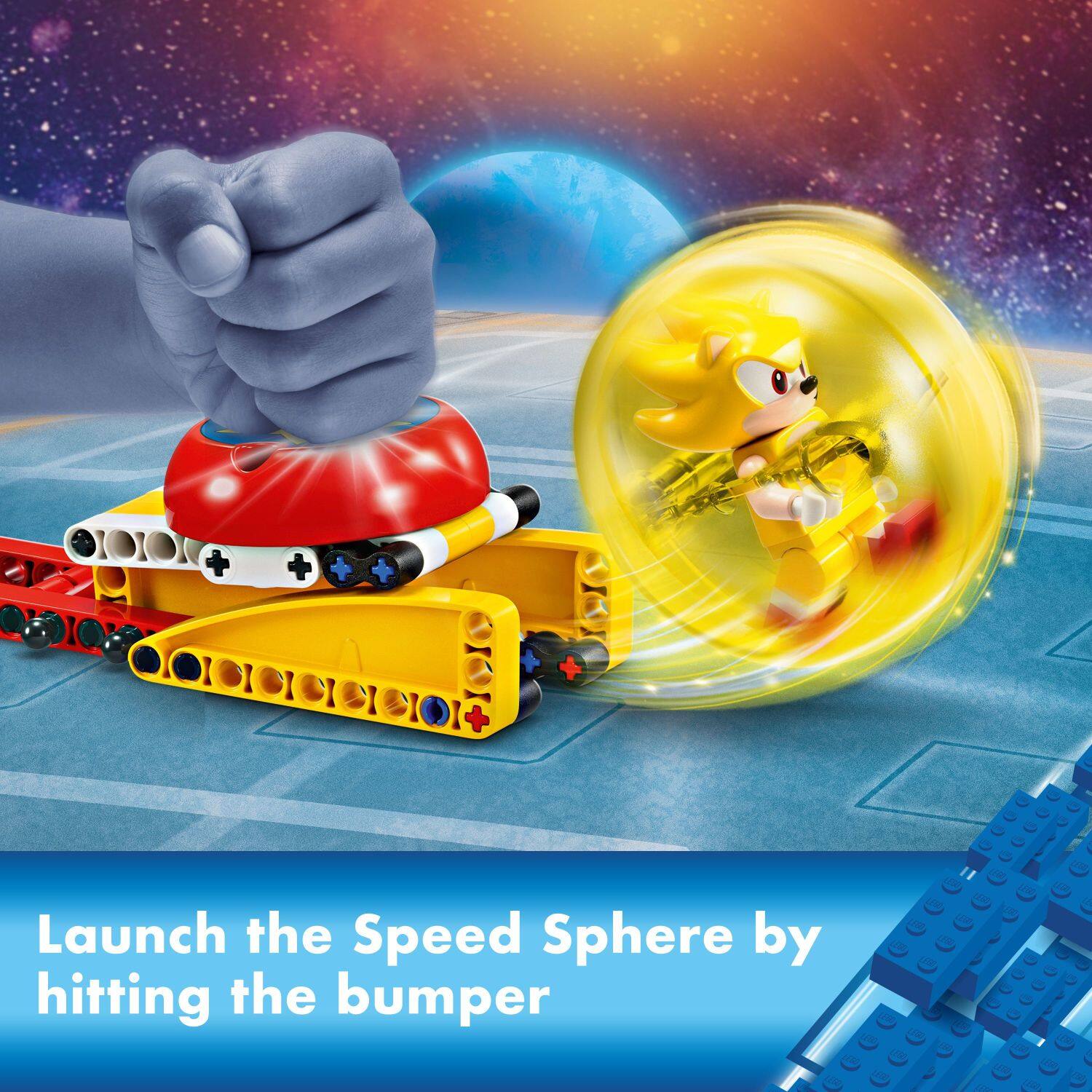 Launch the Speed Sphere by hitting the bumper.