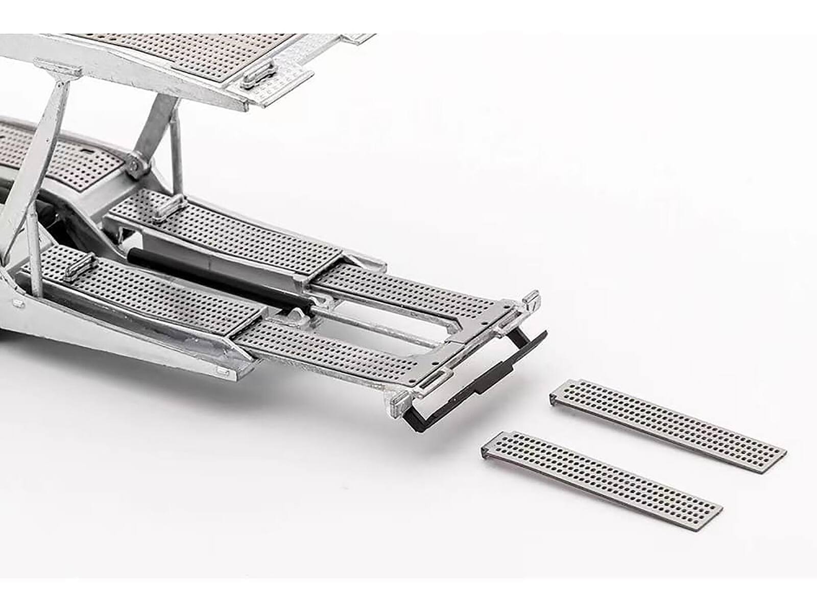 Left. GCD - Mercedes-Benz Actros Auto Transporter White 1/64 Diecast Model by GCD - White.