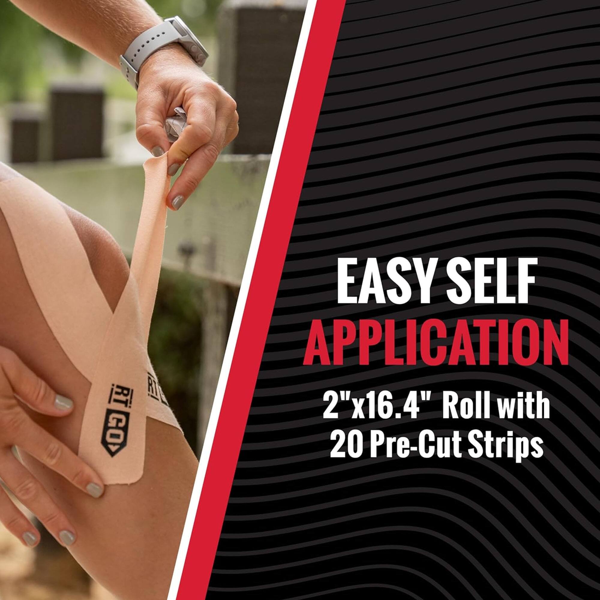 EASY SELF APPLICATION  
2"x16.4" Roll with 20 Pre-Cut Strips