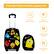 Cute Owl Patterned Kids Luggage Set: Strong construction, Super Quiet Wheel, Monster Monster Lightweight Design, Adjustable Rod.