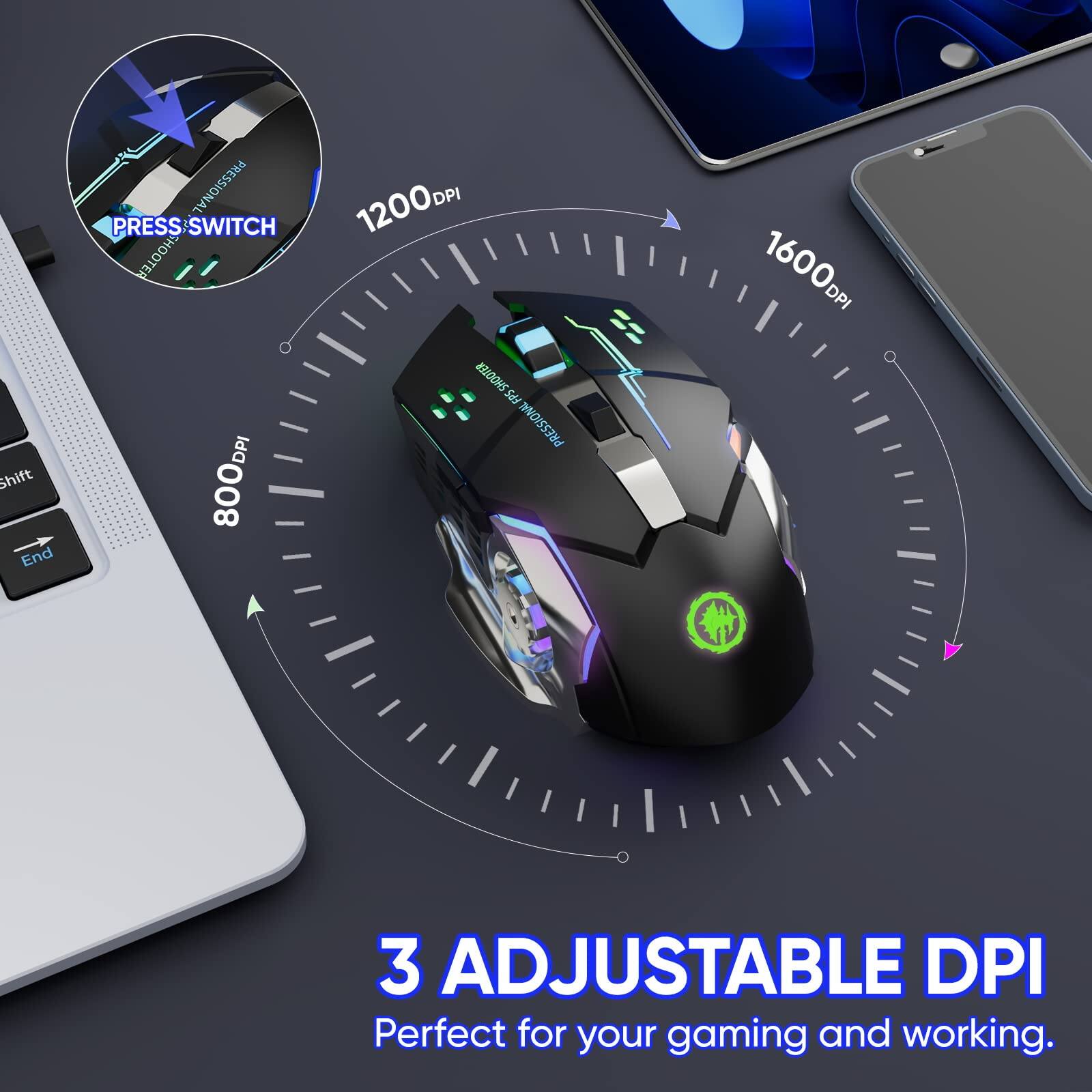 - Shift End
- PRESS SWITCH
- 800 DPI
- 1200 DPI
- 1600 DPI
- 3 ADJUSTABLE DPI
- Perfect for your gaming and working.