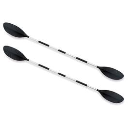 Intex - 86" Lightweight Aluminum Double Oar Inflatable Kayak Paddle, 2 Pack - Black