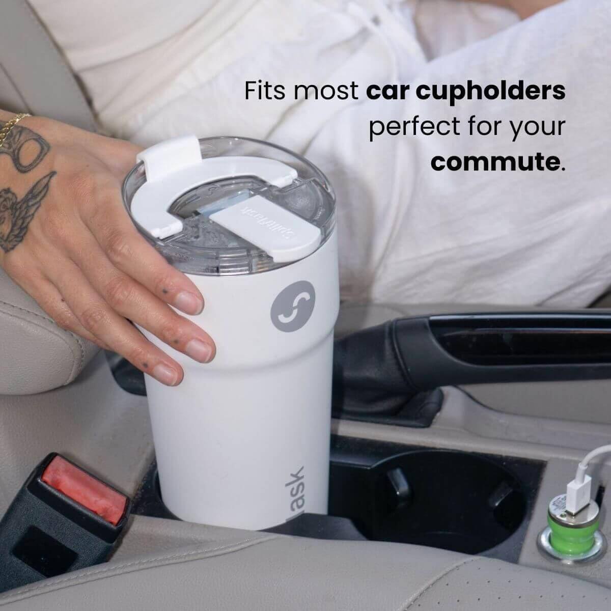Fits most car cupholders perfect for your commute.