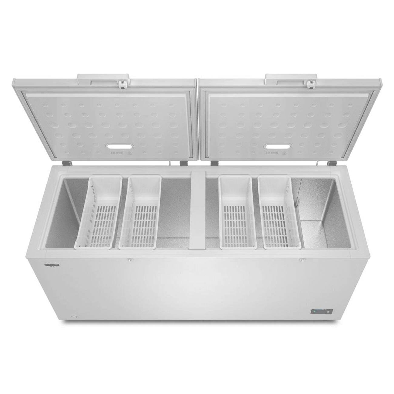 Alt View 8. Whirlpool - Whirlpool 22 cu. ft. Convertible Freezer-to-Fridge Chest Freezer with 4 Storage Baskets - White.