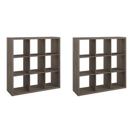 ClosetMaid - Decorative Bookcase 9-Cube Storage Organizer, Graphite Gray (2 Pack)