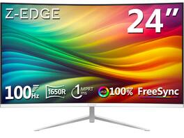Z Z-Edge - 24" 1080P 1920 x 1080 Full HD 100Hz Curved Monitor, with Eye-Care Technology - White