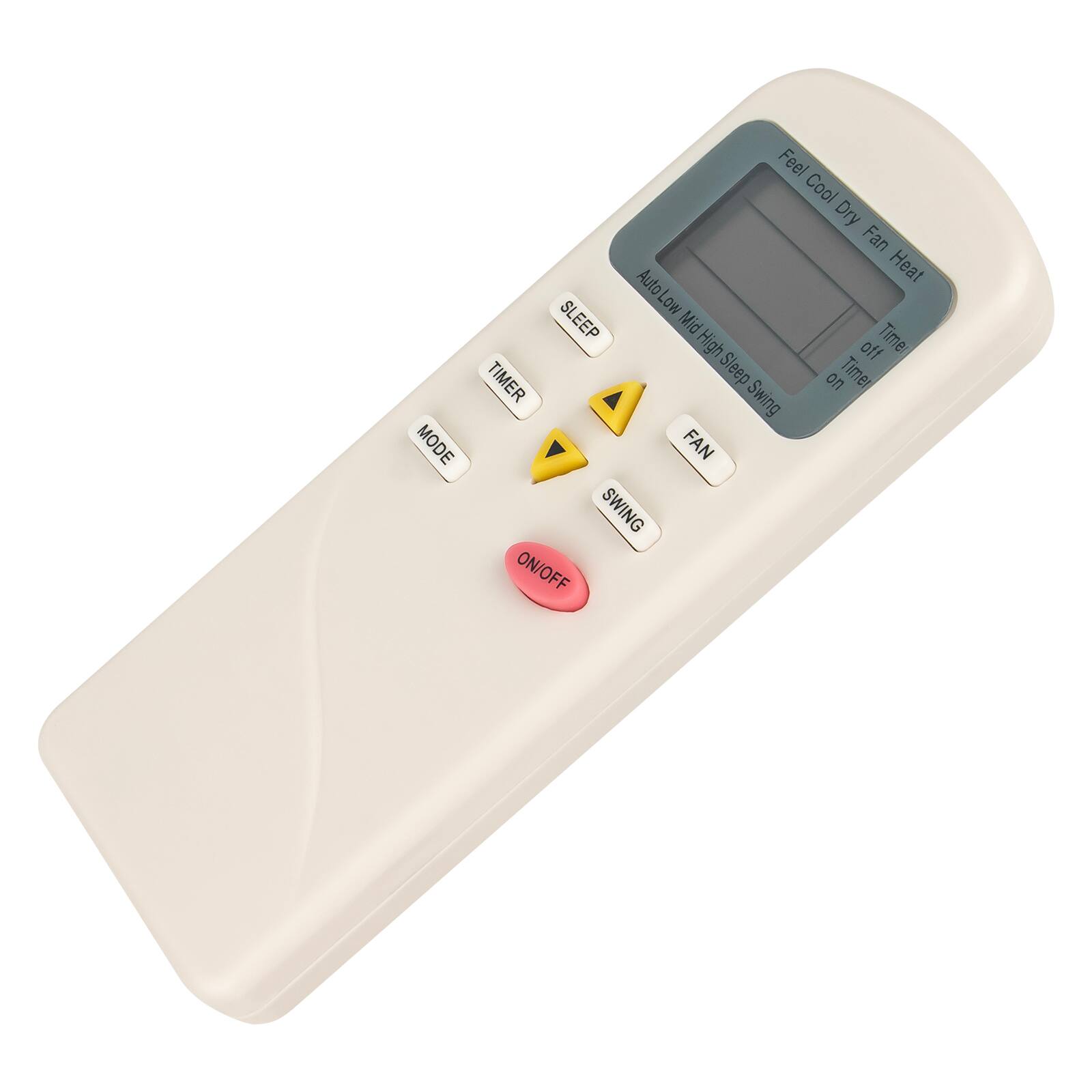 Feel Cool Dry Fan Auto Low Heat  
SLEEP  
Mid High off Timer TIMER Sleep on Timer  
SWING MODE FAN SWING ON/OFF