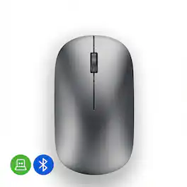 SKRAN - Wireless Mouse - Type-C Rechargeable Silent Dual-Mode Wireless Mouse, 2.4G/BT, Ergonomic,Quiet Click for Office/Study - Wireless - Gray