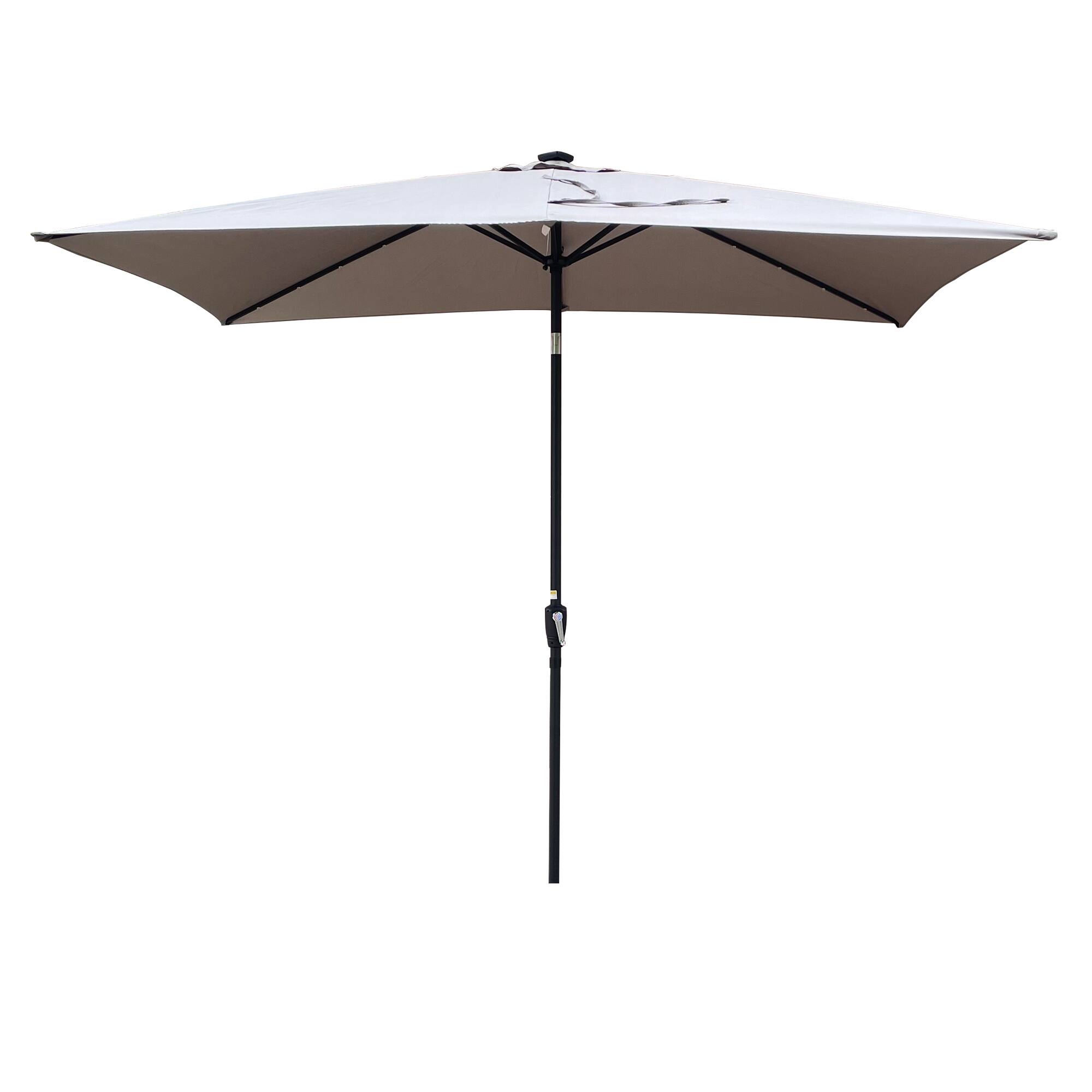 Alt View 6. Loheer - Loheer 10x6.5ft Rectangular Patio Umbrella Solar LED Lighted Outdoor Shade with Crank Tilt for Pool.