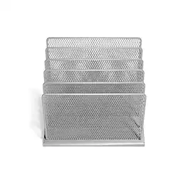TRU RED - TRU RED™ 5-Compartment Wire Mesh File Organizer, (TR57555) - Silver
