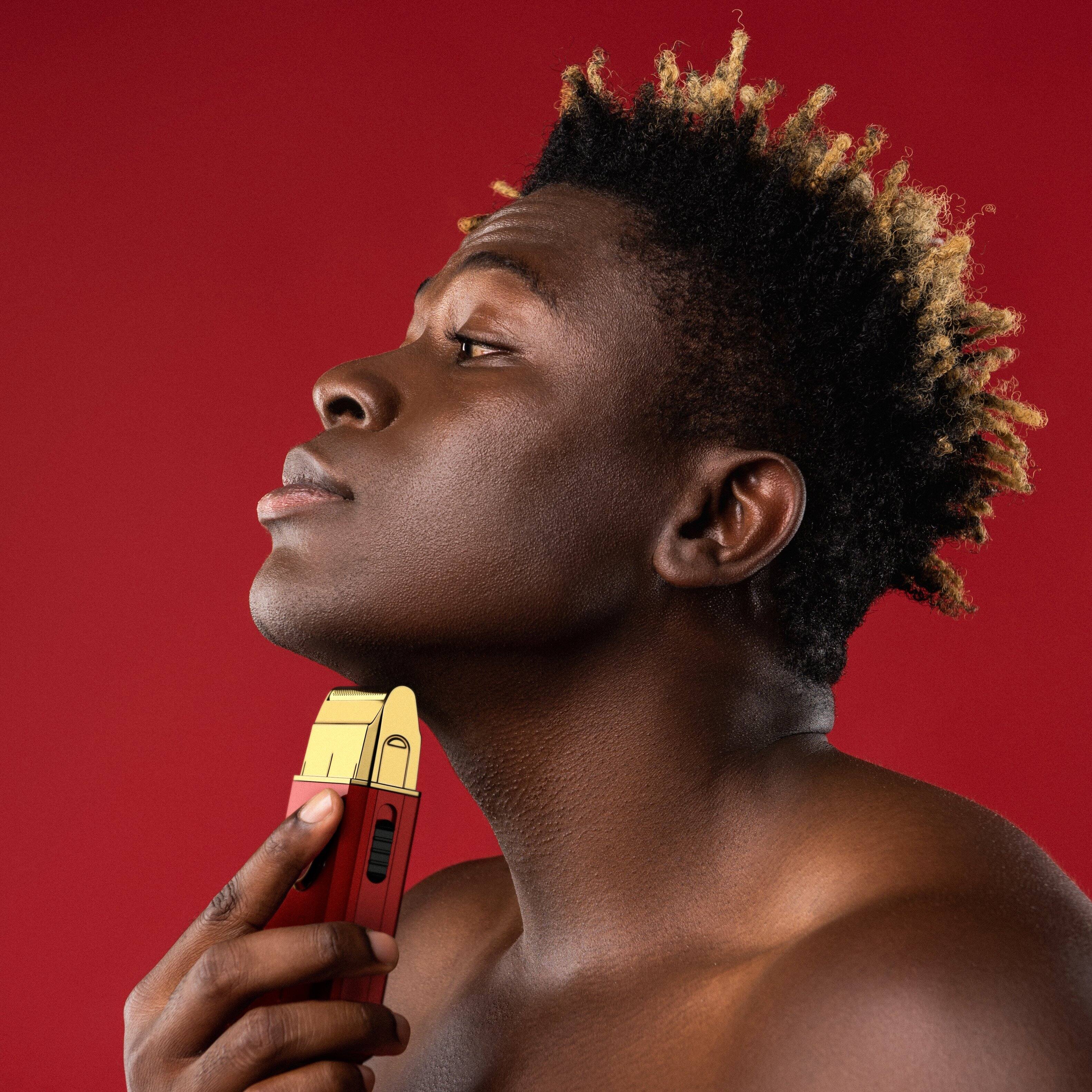 Alt View 2. StyleCraft - Uno Travel Sized Single Foil Shaver with High Torque Motor, USB Rechargeable - Red.