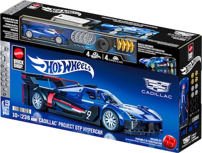Mattel Brick Shop Hot Wheels Cadillac Project GTP Hypercar Blue Mattel Brick Shop Hot Wheels Cadillac Project GTP Hypercar Blue