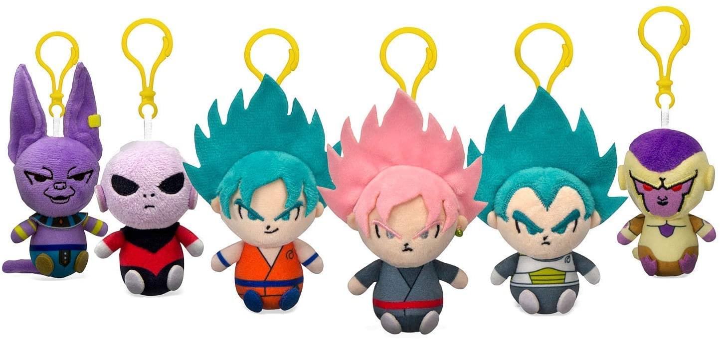 Alt View 1. Just Toys LLC - Dragon Ball Super 3 Inch Plush Backpack Hanger | One Random - Multi-Color.