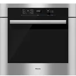 Miele - H 6180 BP CTS 30" Built-In Convection Wall Oven with TwinPower Fans and Self-Cleaning - Clean Touch Steel
