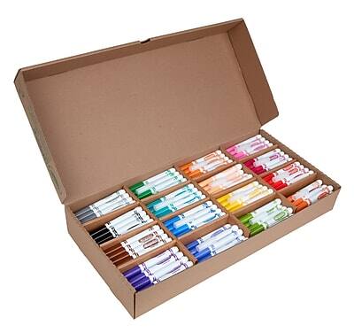 Alt View 4. Crayola - Kid's Markers, Broad Line, 256/Carton - Assorted Colors.