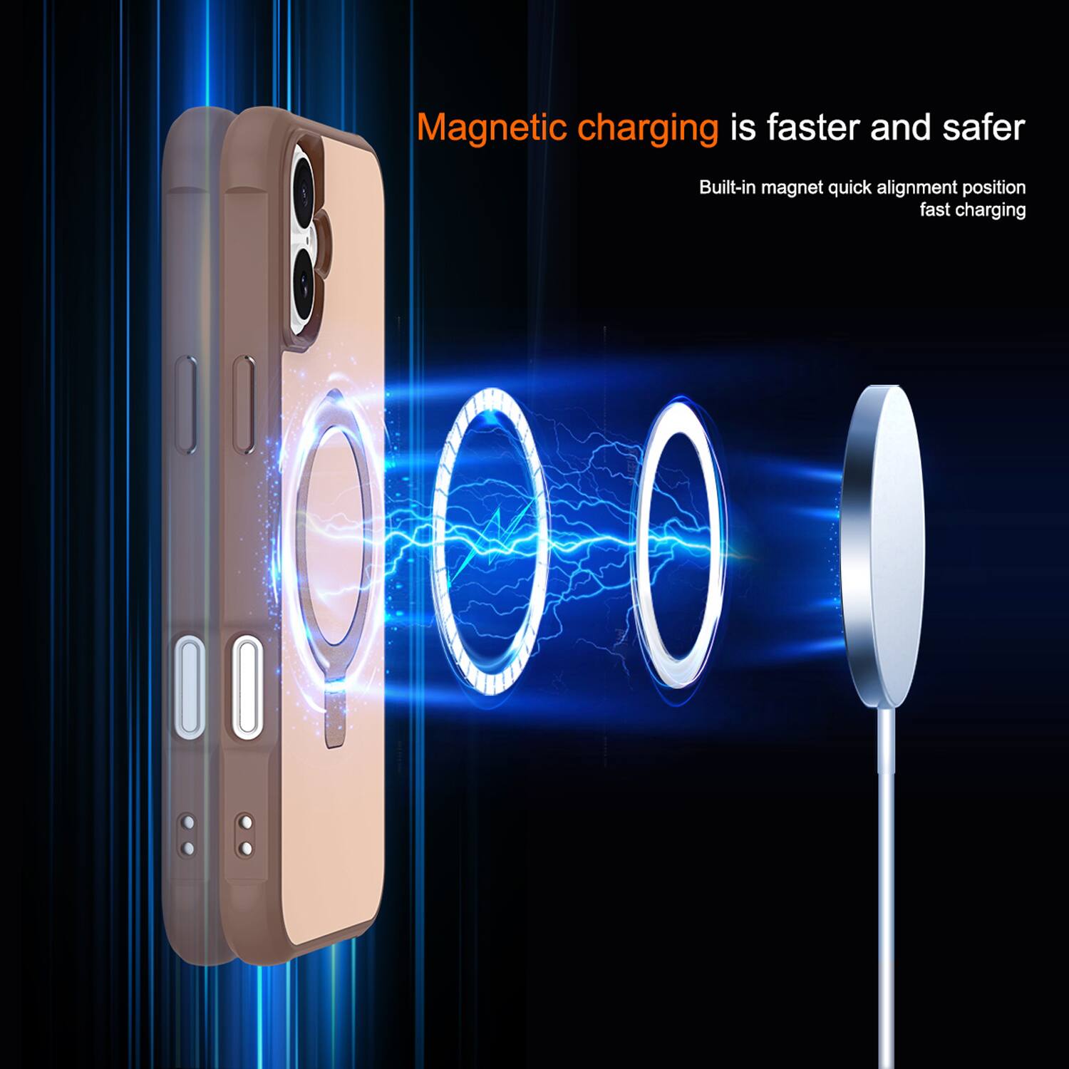 Dteck for Apple iPhone 17 Magnetic Ring Kickstand Case,Rugged PC TPU ...
