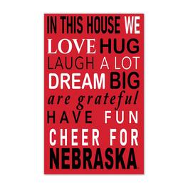Fan Creations - Nebraska Huskers 11" x 19" Briteline In This House Sign - Multicolor