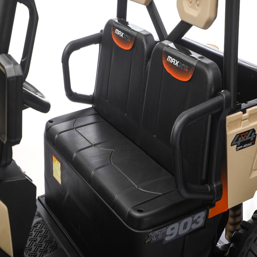 Ropilly 24V Kids Golf Cart 4WD 2 Seater Ride on Car with Sun Shade ...