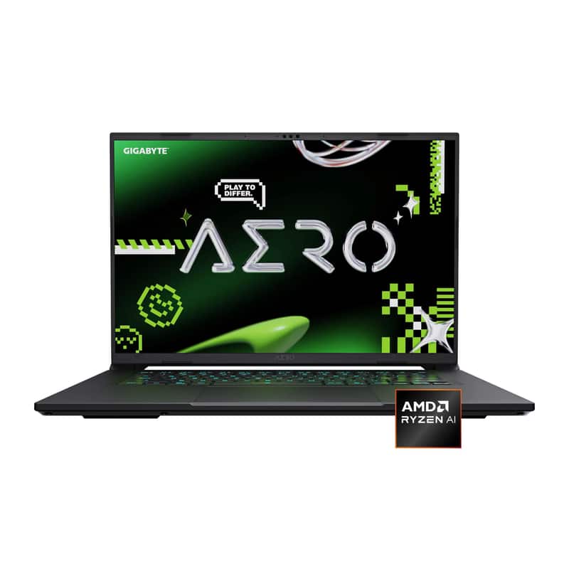 GIGABYTE - AERO X16 16" WQXGA Gaming Laptop,Ryzen Al 7 350,32GB RAM,2TB SSD,GeForce RTX 5060,Win 11Pro - Gray