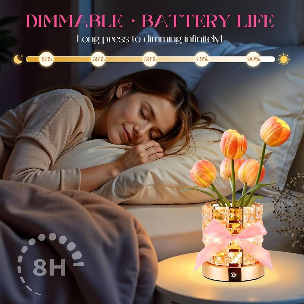 DIMMABLE • BATTERY LIFE  
Long press to dimming infinitely!  
15% 35% 50% 75% 90%  
8H