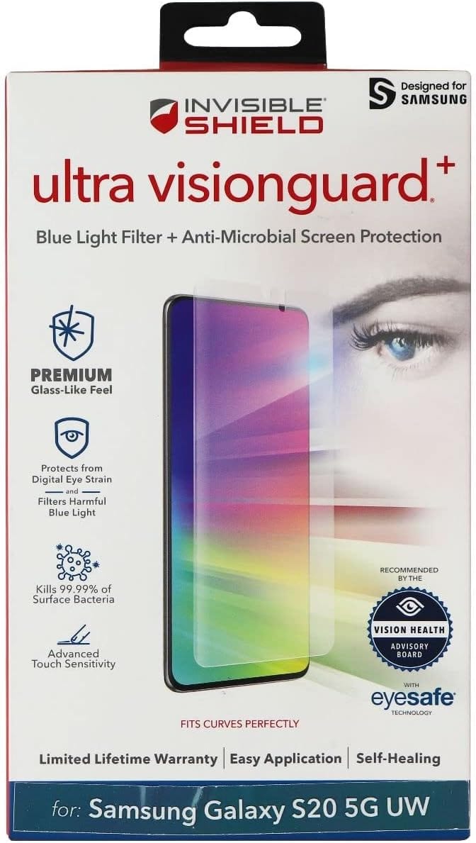 ZAGG - for Galaxy S20 5G UW InvisibleShield Ultra VisionGuard+ Screen Protector - Clear
