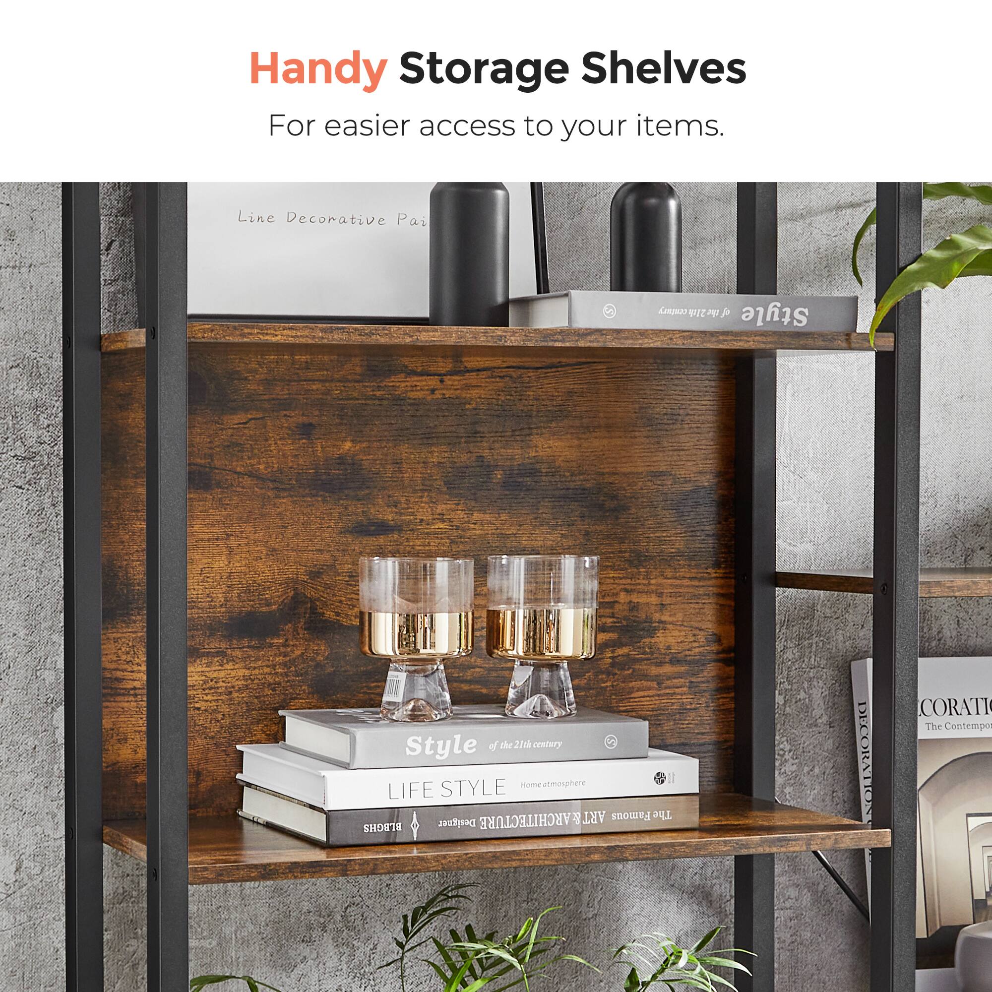 Handy Storage Shelves  
For easier access to your items.

Line Decorative Par

Style  
LIFE STYLE

The 21st century  
home atmosphere

The Contemporary  
ARCHITECTURE DECORATION
