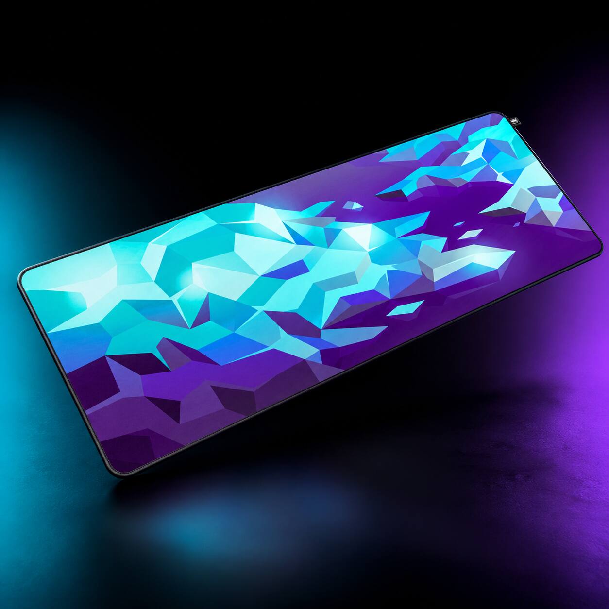 Left. CHERRY - CHERRY XTRFY GP5 Litus Blue XL Cloth Gaming Mousepad with High-Speed Surface, Stitched Edges, 36.22 x 15.75 in - Blue.