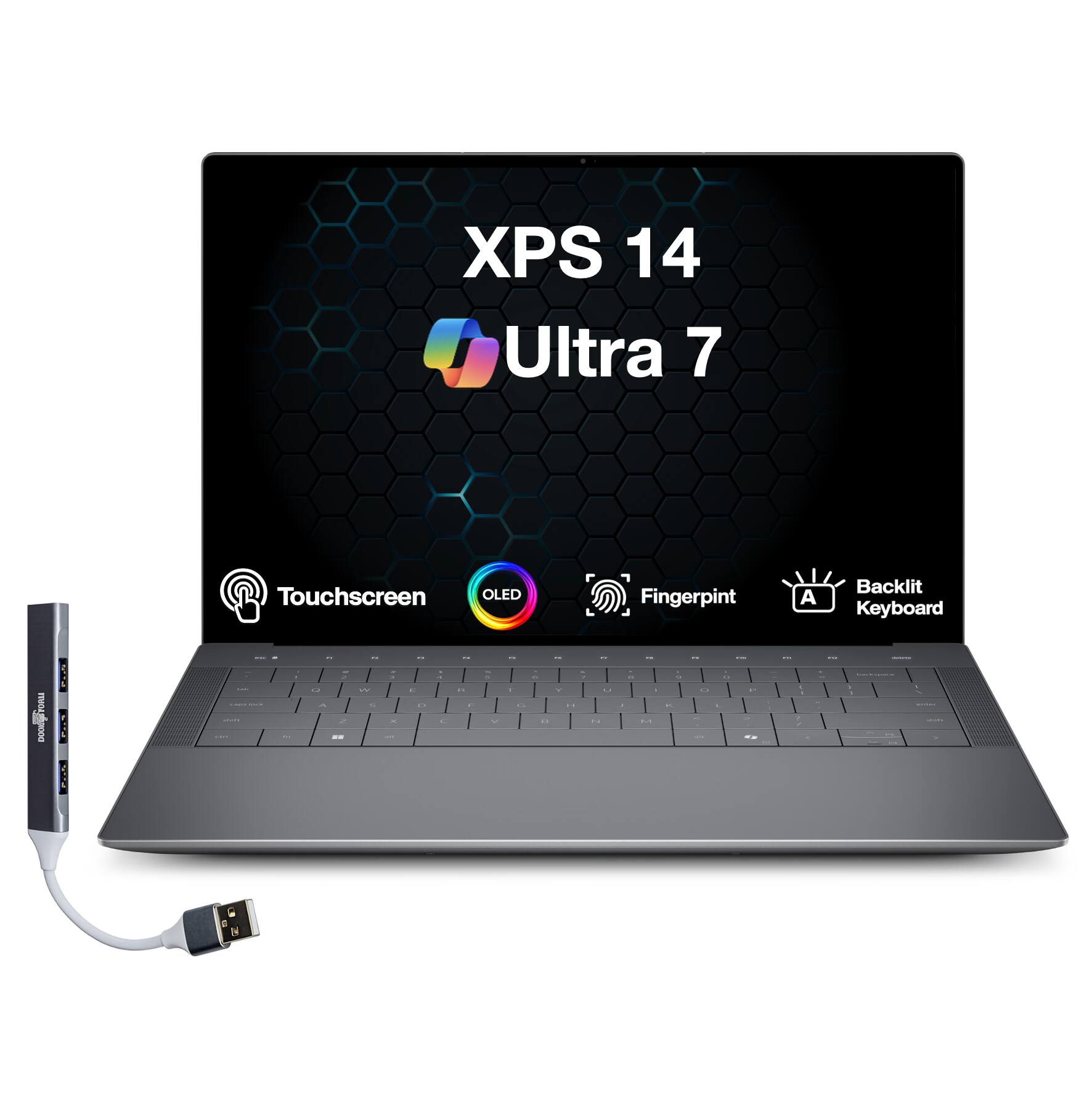 XPS 14 Ultra 7 Touchscreen OLED Fingerprint Backlit Keyboard