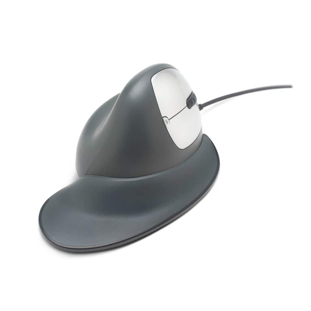 Goldtouch - Semi-Vertical Ergonomic Wired Mouse (Right-Handed, Medium, USB, Adjustable DPI - Wired - Black
