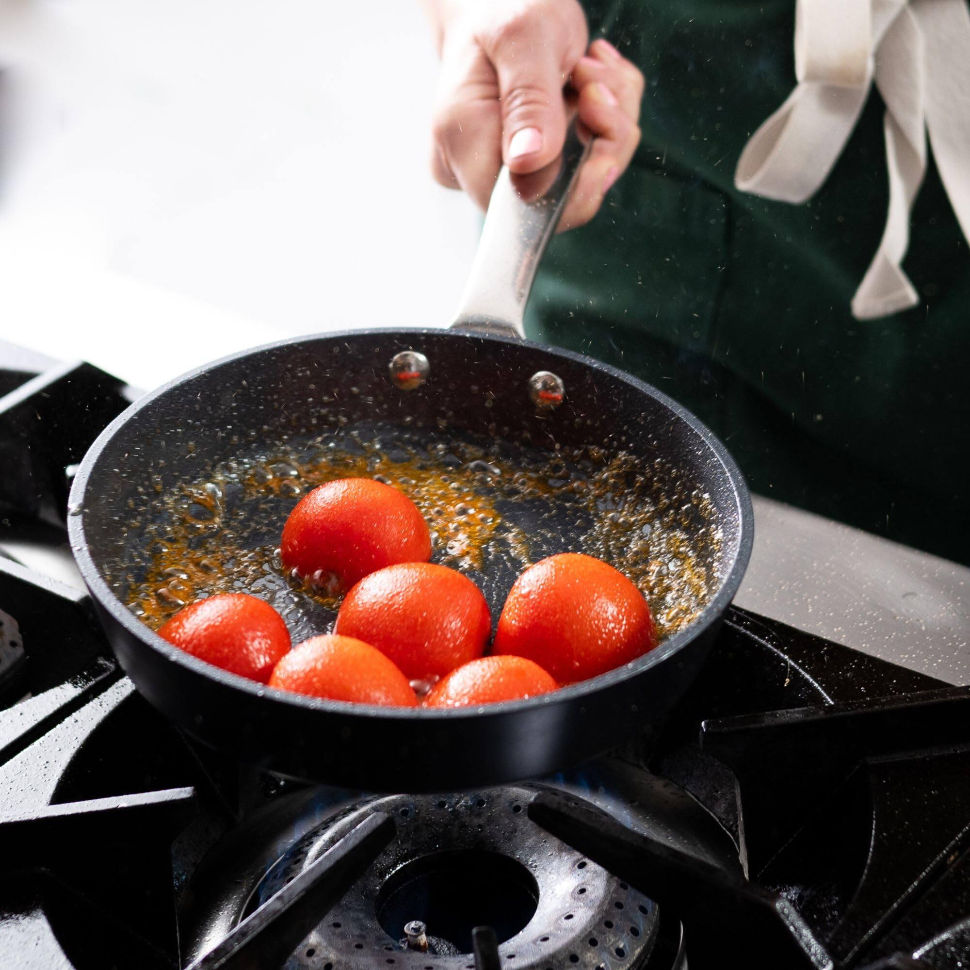 Alt View 2. Alva - Alva Maestro 8-Piece Healthy Ceramic Nonstick Cookware Set – PFAS-Free, Induction & Oven Safe - Black.