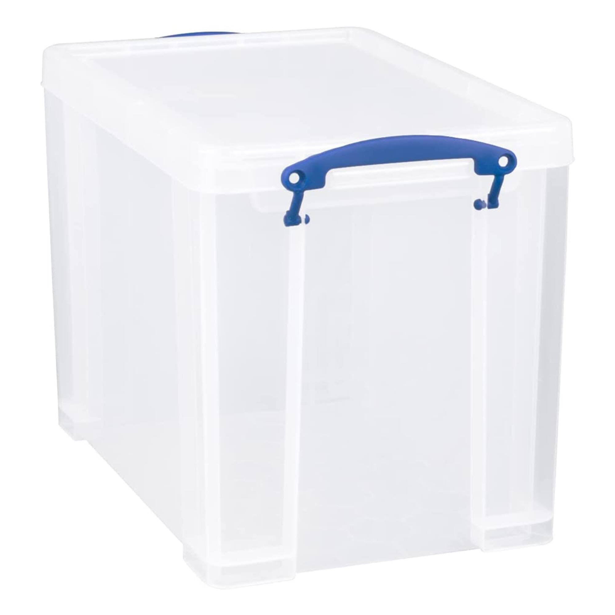 Alt View 1. Really Useful Box - Really Useful Box 19L Storage Container with Lid and Clip Lock Handles (10 Pack) - Clear.