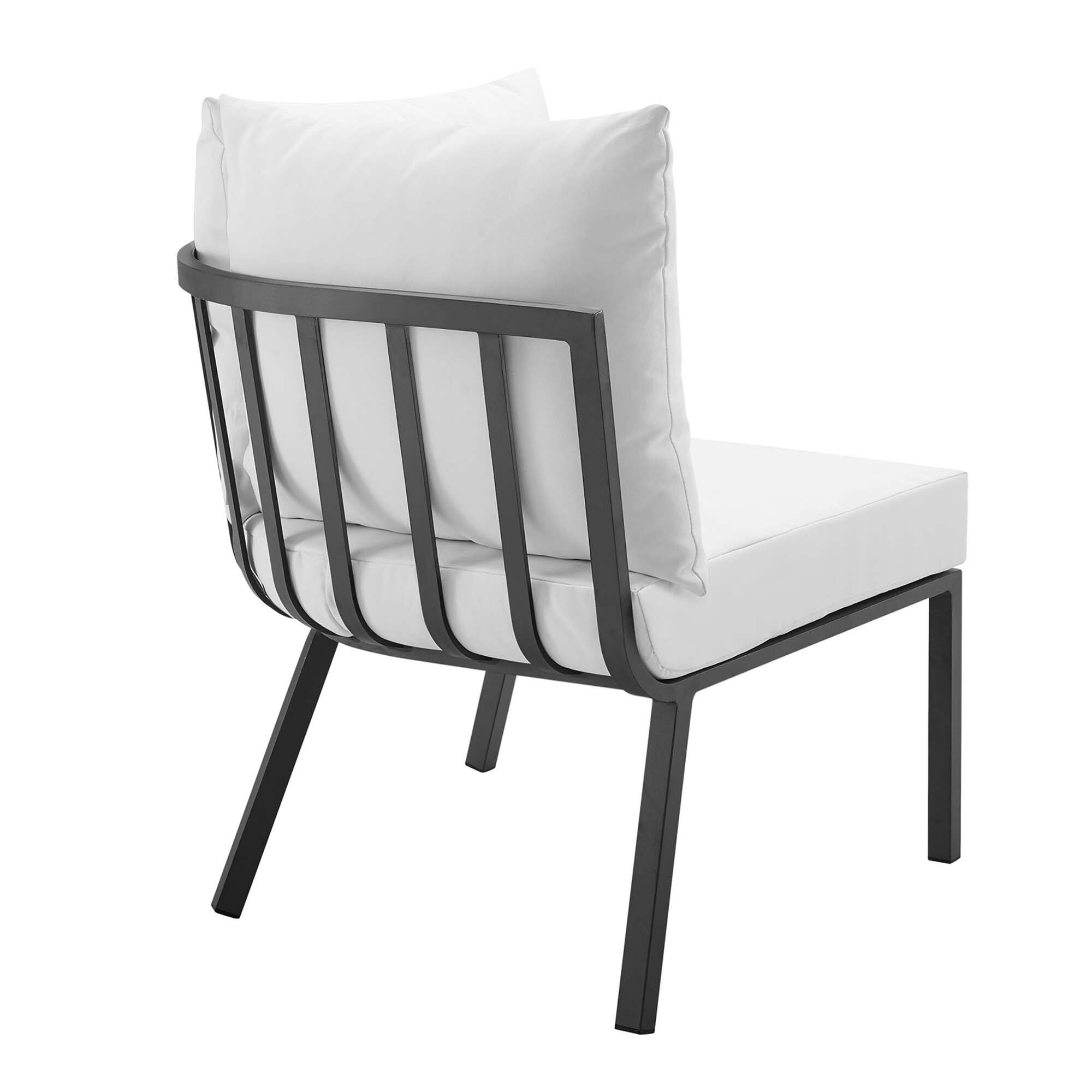 Alt View 2. Modway - Riverside Outdoor Patio Aluminum Corner Chair by Modway - Gray White.