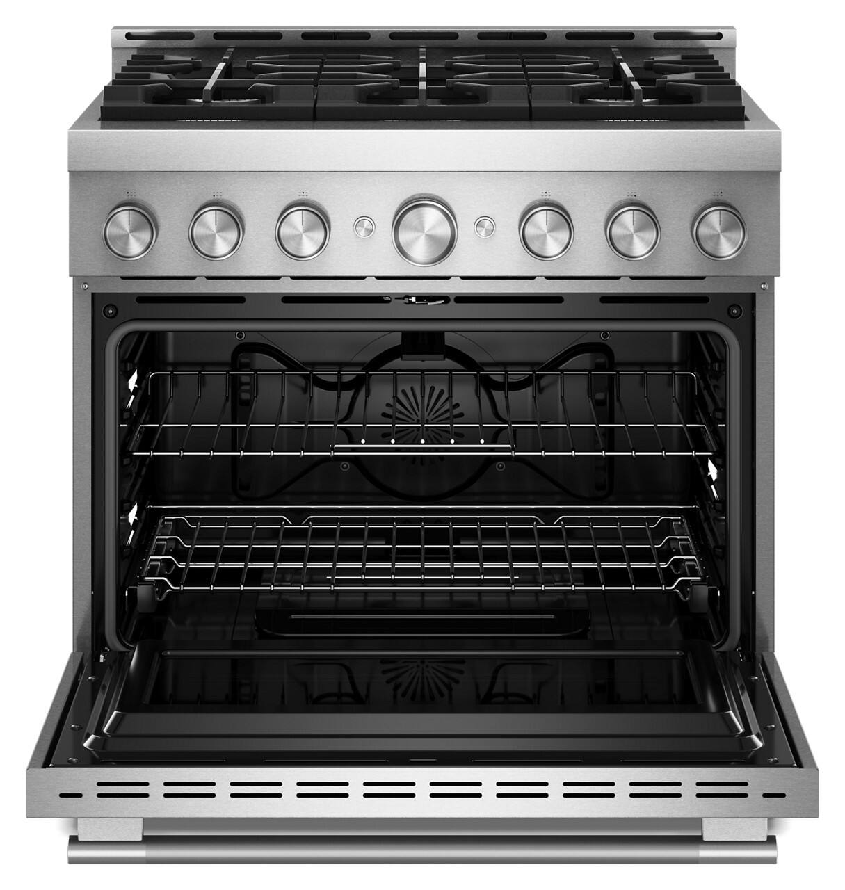 Alt View 15. KitchenAid - 5.1 Cu. Ft Commercial Gas Range with No Preheat Air Fry Mode and 6 Burner - Stainless Steel.