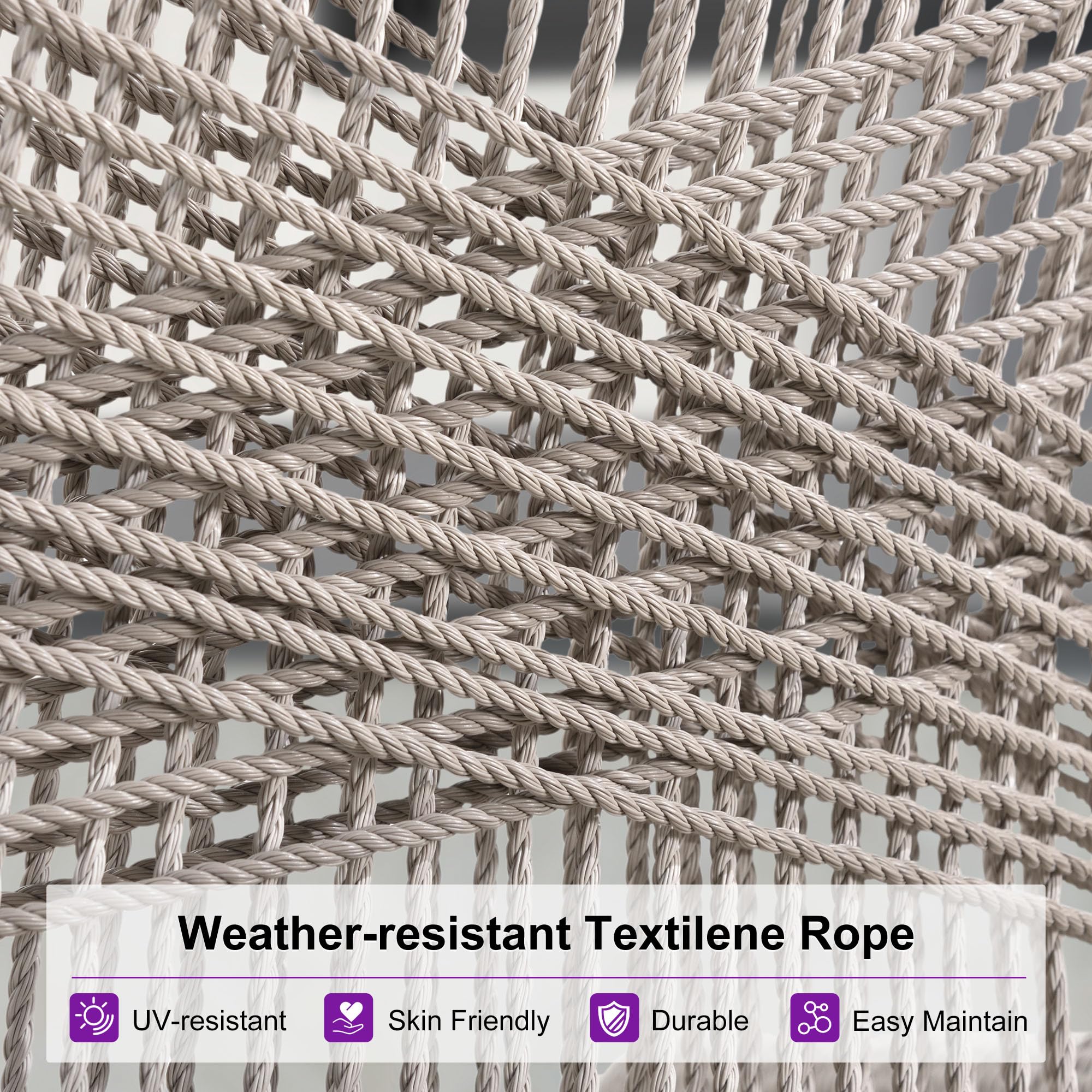 Weather-resistant Textilene Rope

- UV-resistant
- Skin Friendly
- Durable
- Easy Maintain