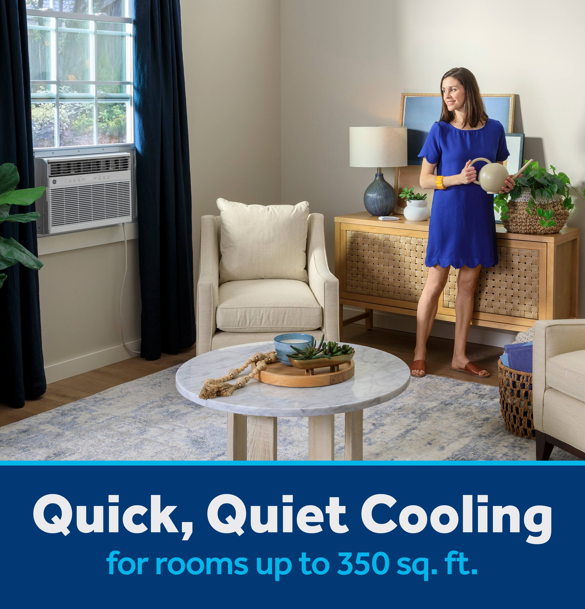 Quick, Quiet Cooling for rooms up to 350 sq. ft.