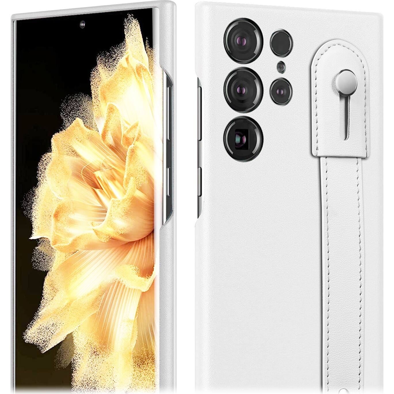 Alt View 14. SaharaCase - FingerGrip Series Case for Samsung Galaxy S23 Ultra - White.