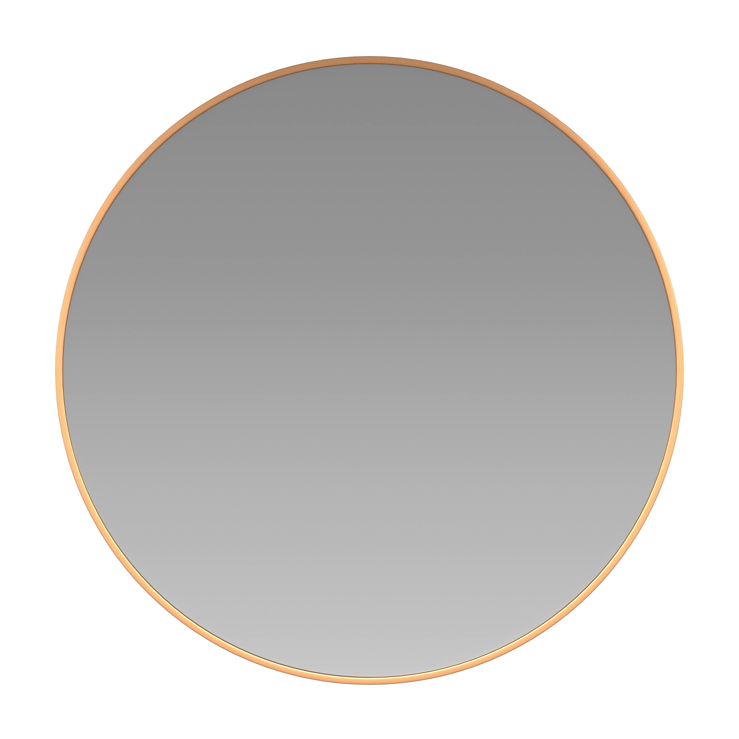 Alt View 1. Emma + Oliver - Metal Wall Mounted Mirror with Oxidized Finish for a Distressed Look, 4mm Silvered Back and Anti-Shatter Safety Film - Gold.