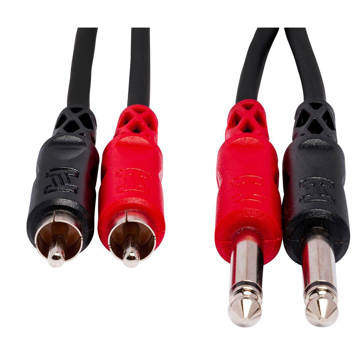 Alt View 1. Hosa Technology - Hosa Technology Hosa Two 1/4in Phone - 2 RCA Male 6.6ft Unbalance Cable.