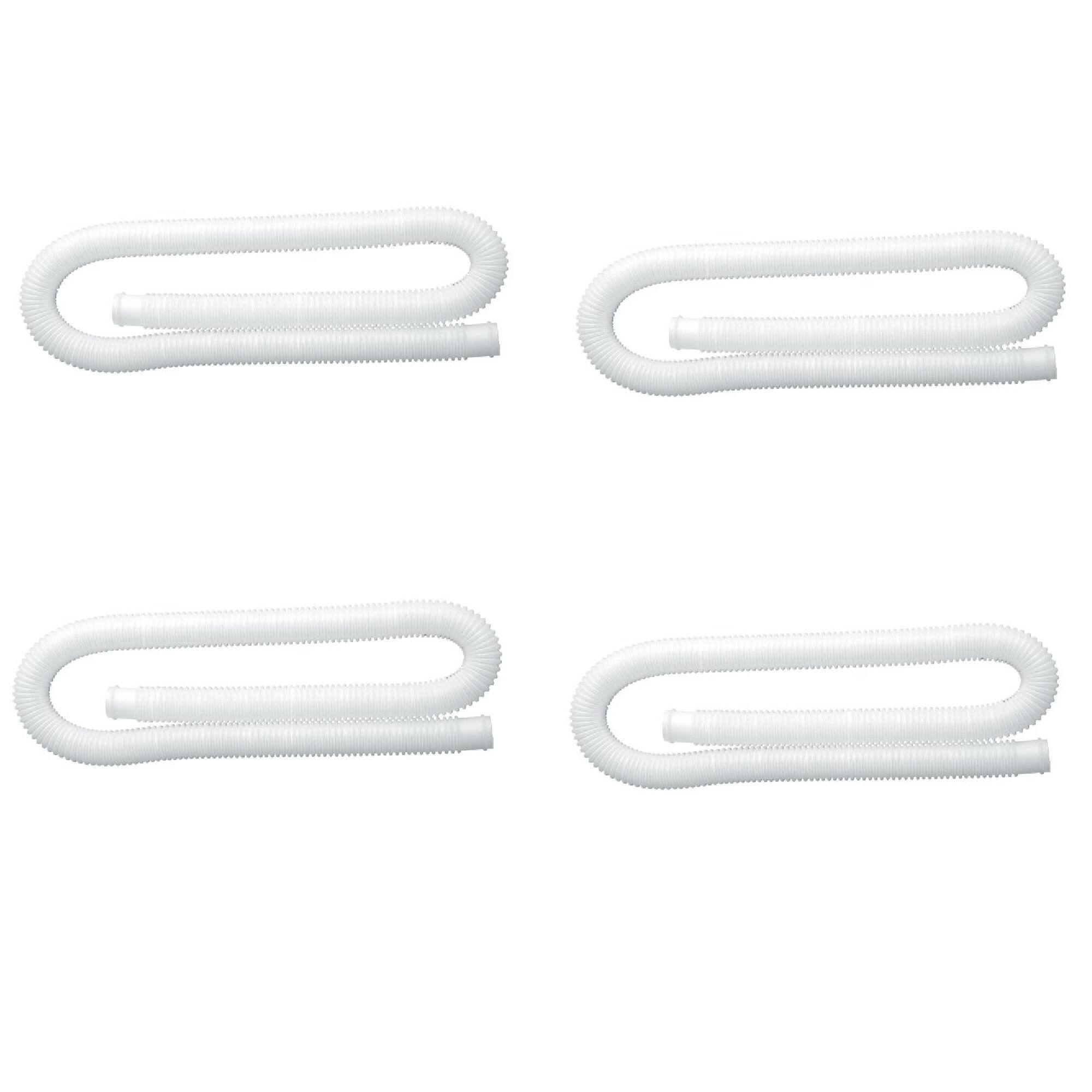 Front. Intex - Intex 1.25 Inch Diameter Accessory Pool Pump Replacement Hose 59In Long (4 Pack) - White.