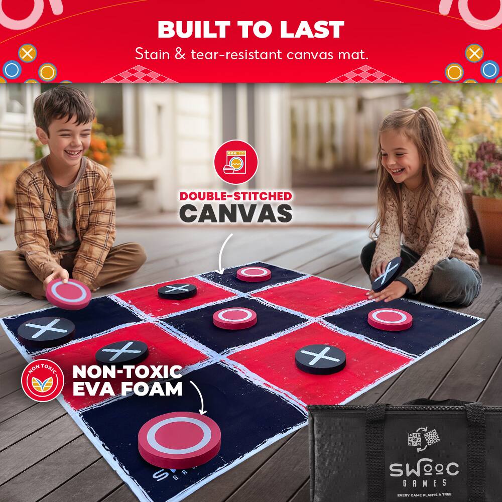 BUILT TO LAST  
Stain & tear-resistant canvas mat.

DOUBLE-STITCHED CANVAS

NON-TOXIC EVA FOAM

EVERY GAME PLANTS A TREE