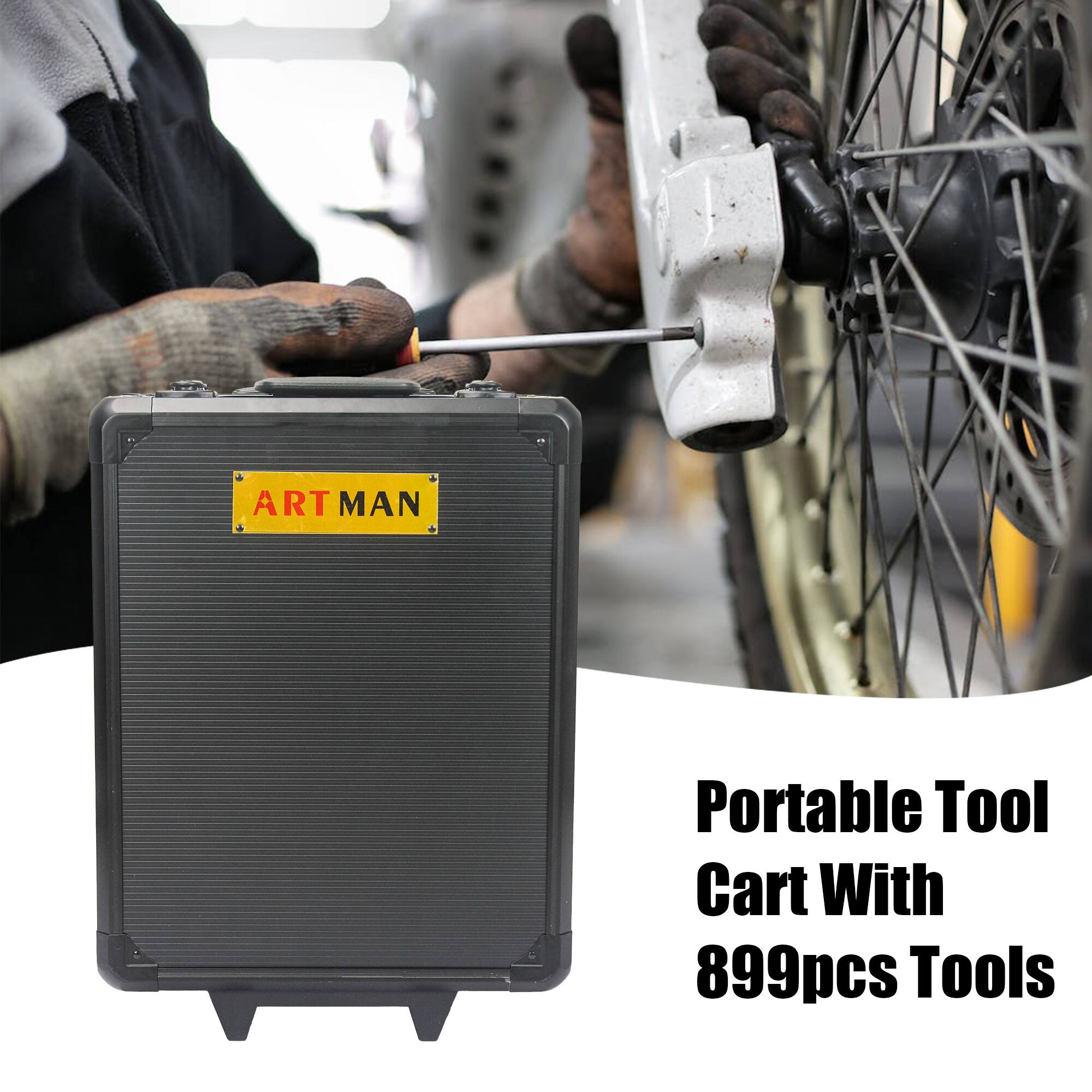 ART MAN Portable Tool Cart With 899pcs Tools