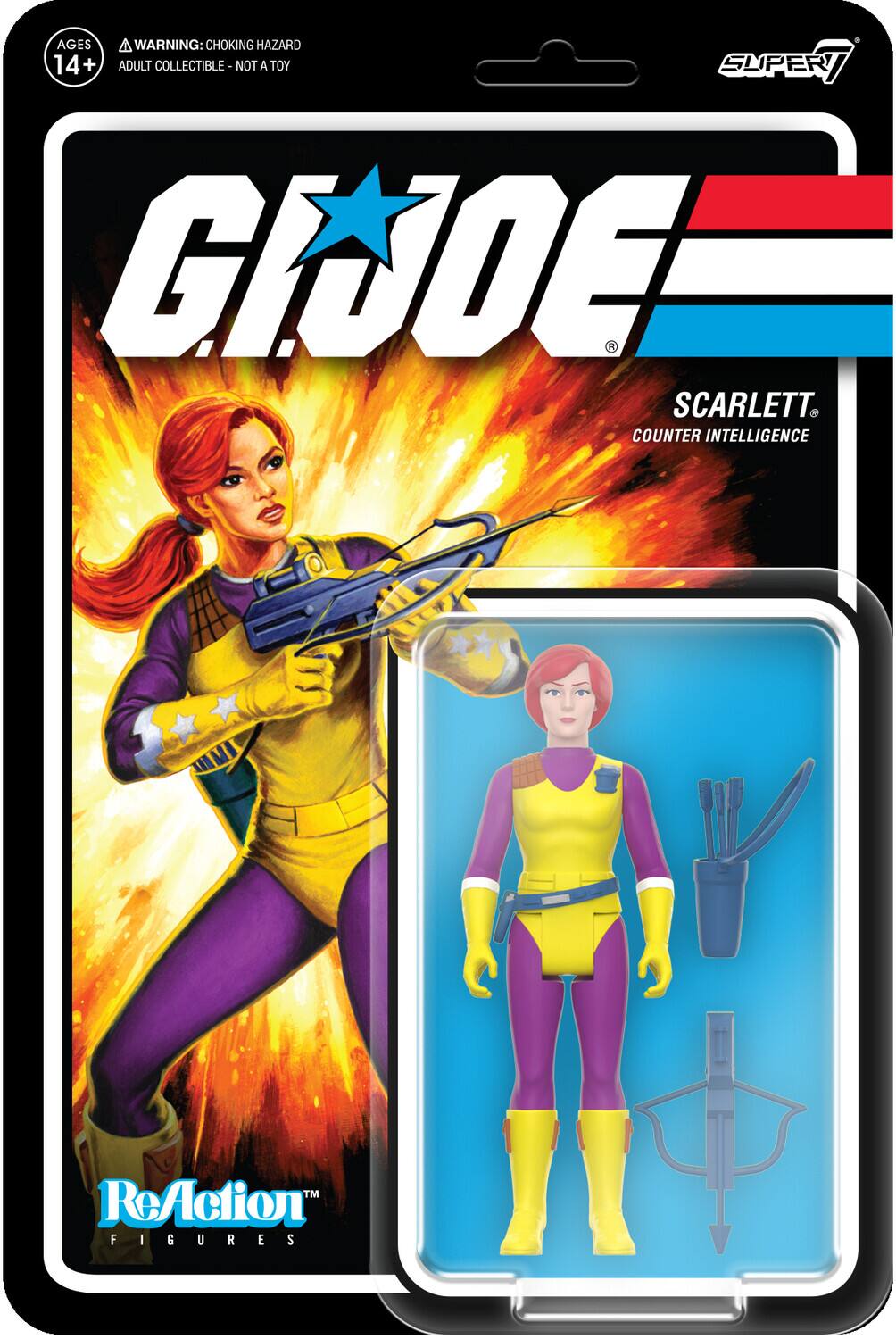 Super7 - G.I. Joe - Reaction Figures - Scarlett (DIC Purple) - Collectibles