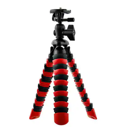 Front. Vivitar - Vivitar Large Rubberized Spider Tripod - Black.