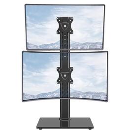 Comfort Essence - Monitor Stand Stack Two Screens Up To es Free standing Desk Mount Riser With Swivel Tilt Height Adjust - Dual