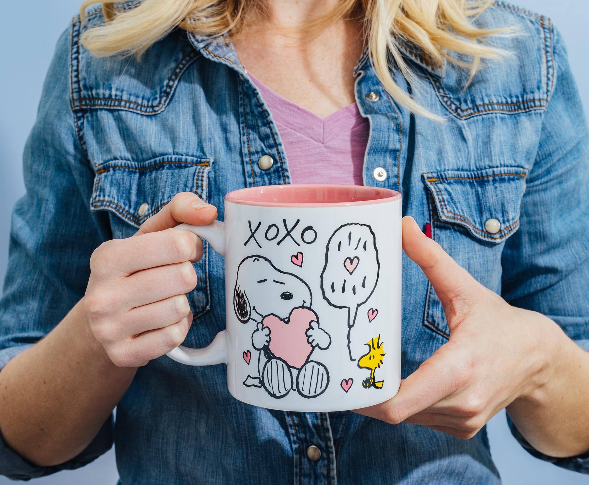 Alt View 10. Silver Buffalo - Peanuts Snoopy and Woodstock Valentine's Day "XOXO" Ceramic Mug | Hold 20 Ounces - White.