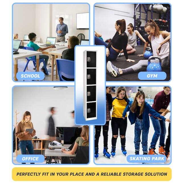 PERFECTLY FIT IN YOUR PLACE AND A RELIABLE STORAGE SOLUTION

SCHOOL
GYM
OFFICE
SKATING PARK